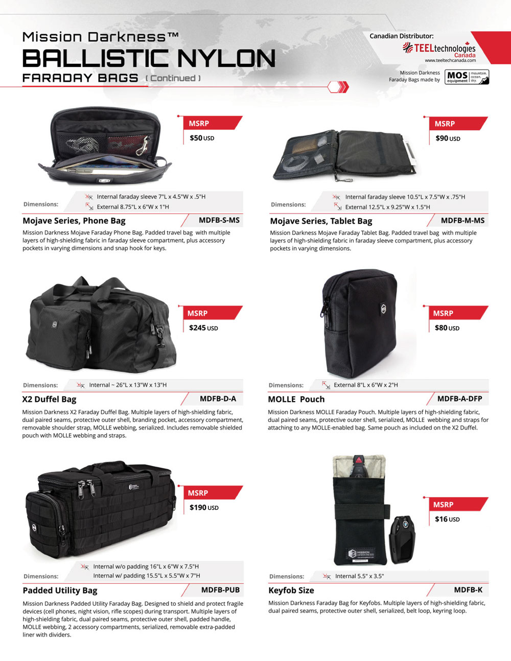 Mission Darkness Faraday Bags Teel Technologies Canada